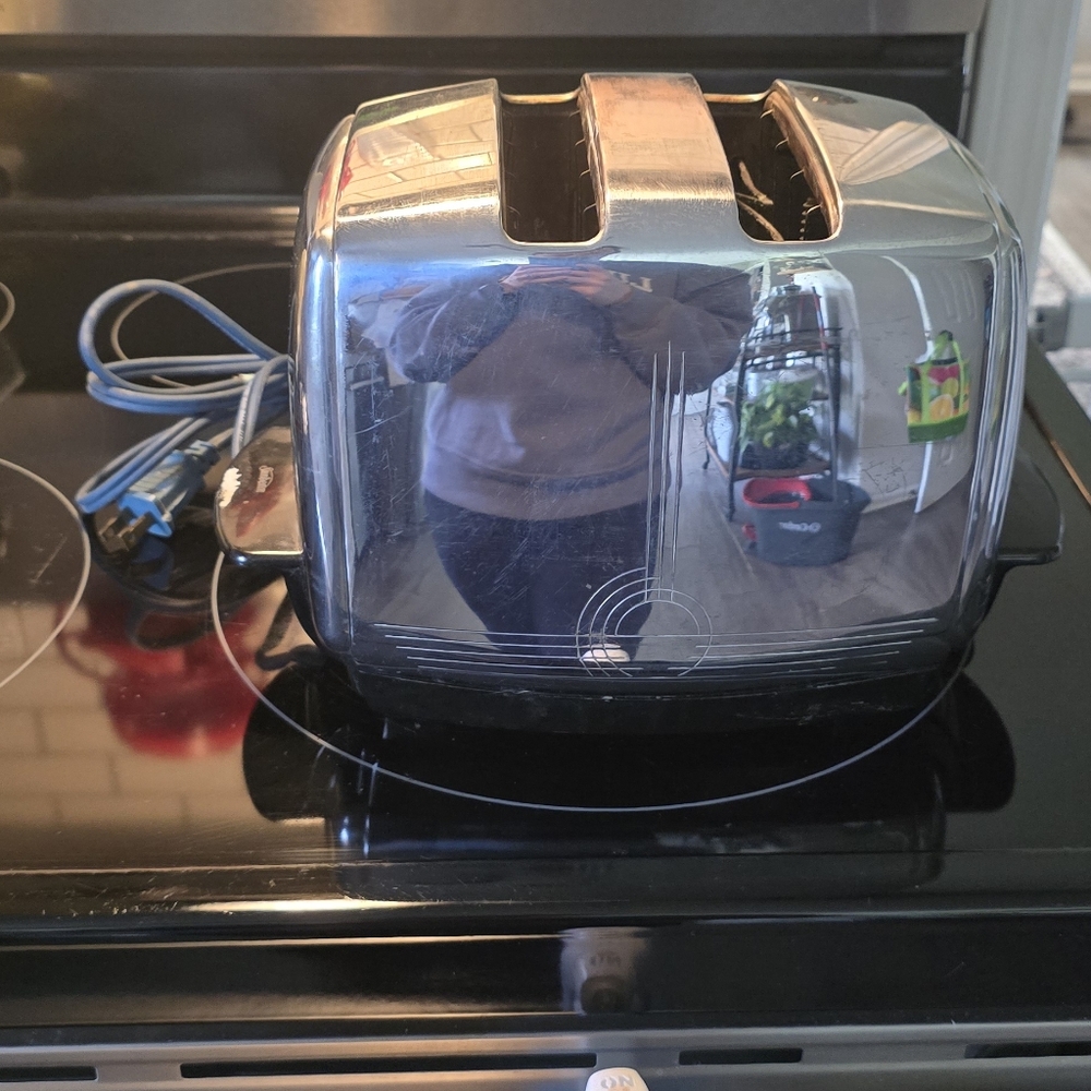 Vintage Sunbeam T-20B Chrome 2 Slice Toaster MCM Works